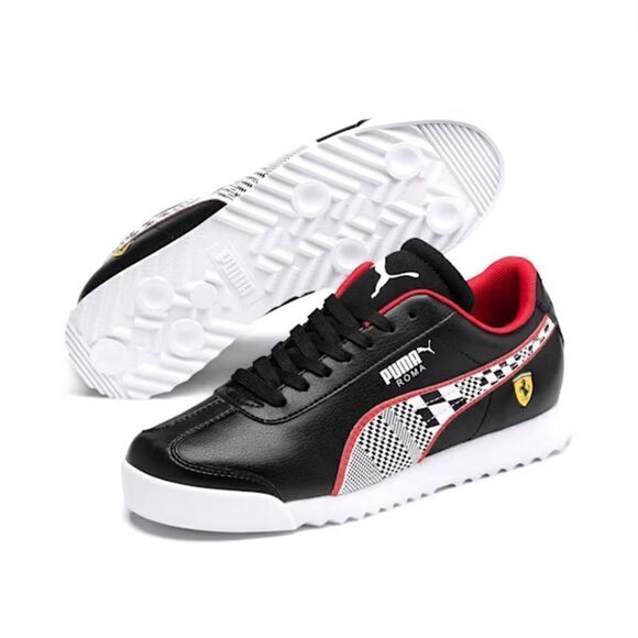 Tenis Puma Sf Roma Ferrari Originales Para Hombre Black Red Sneakers Size 10.5 - Picture 1 of 10